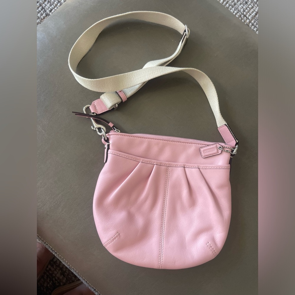 NWT Coach Light Pink Leather Bag crossbody - Picture 7 of 11